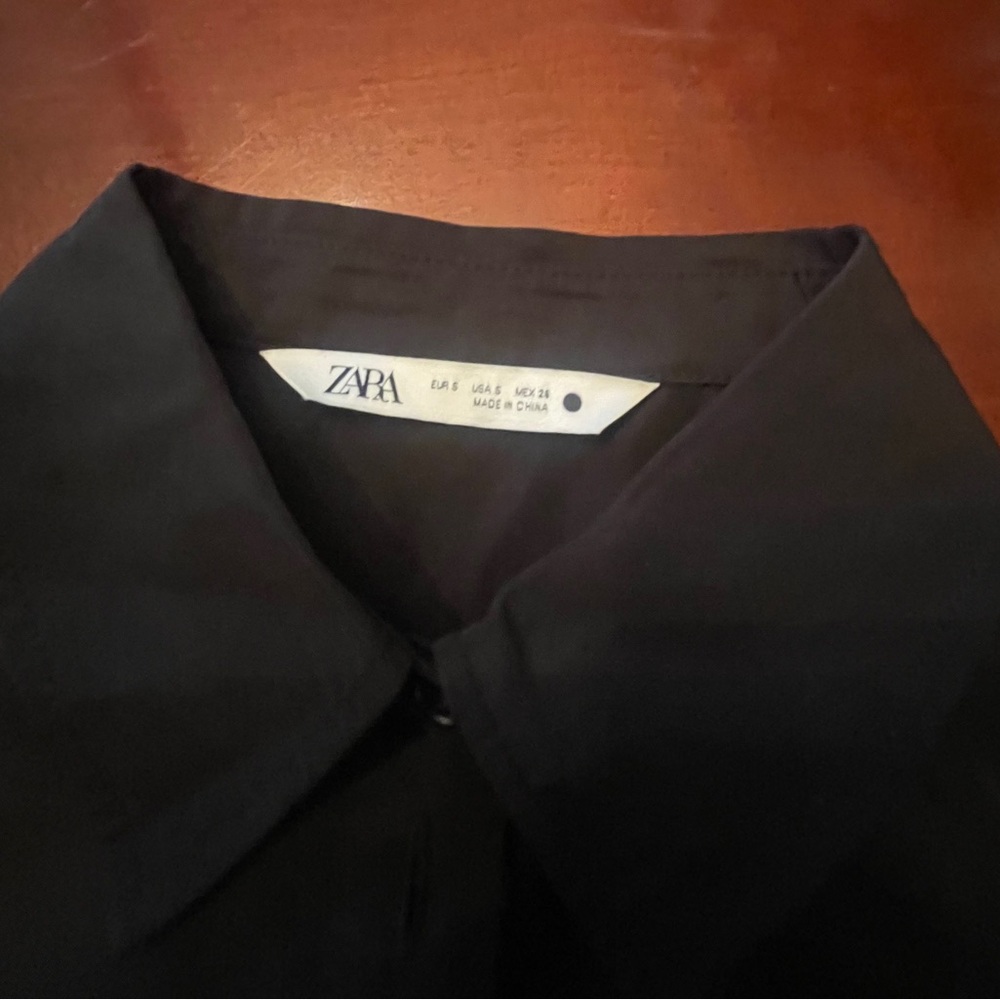 Zara Black and green Button Down Shirt - Picture 4 of 9